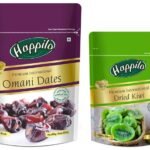 Happilo Premium International Dried Kiwi 200g & Happilo Premium International Omani Dates 250g - Fast UK Delivery