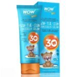 WOW Skin Science Kids Ban-The-Sun Sunscreen Cream For Combination Skin, Spf 30 Pa++ - No Parabens, Silicones, Oxide Color, Mineral Oil And Benzophenone, 100 Ml, Pack Of 1 - Fast UK Delivery