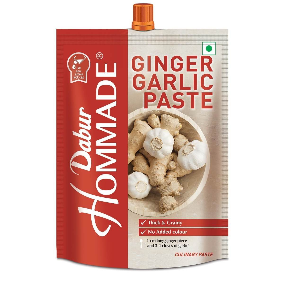uk71Zo9iEA34L.jpg Dabur Hommade Garlic Paste, 200g Pouch - Fast UK Delivery - Image 1