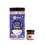 Nutriorg Organic Rolled Oats & Certified Organic Honey 50g (Combo of 2) | For Weight Loss | Fiber Rich Oats - Fast UK Delivery