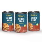 Abbie's Chick Peas 1200 Gm (400 Gm X 3 Units), Precooked Chickpeas Best For Indian Curry, Salad, Boiled, Ready To Eat & Ready To Cook Chickpeas (Set Of 3) - Fast UK Delivery