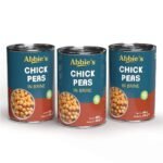 Abbie's Chick Peas 1200 Gm (400 Gm X 3 Units), Precooked Chickpeas Best For Indian Curry, Salad, Boiled, Ready To Eat & Ready To Cook Chickpeas (Set Of 3) - Fast UK Delivery