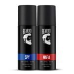 Beardo Mafia & Spy Deodorant Perfume Body Spray (120ml x 2) | Long Lasting No Gas Deo For Men | Oriental, Woody Notes - Mafia Deo | Aromatic Fresh - Spy | Christmas gift for men | Gift For Friends | Gift for Men - Fast UK Delivery