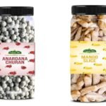 Organic Bites Combo of Anardana Churan 200 gm and Mango Slice Curan 180 gm each (Total 380 gm Jar Pack) - Fast UK Delivery