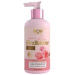 WOW Skin Science Himalayan Rose Conditioner with Rose Hydrosol, Coconut Oil, Almond Oil & Argan Oil - For Volumnising Hair, Anti Smelly Scalp - No Parabens, Mineral Oil, Silicones, Color & PEG - 300mL - Fast UK Delivery