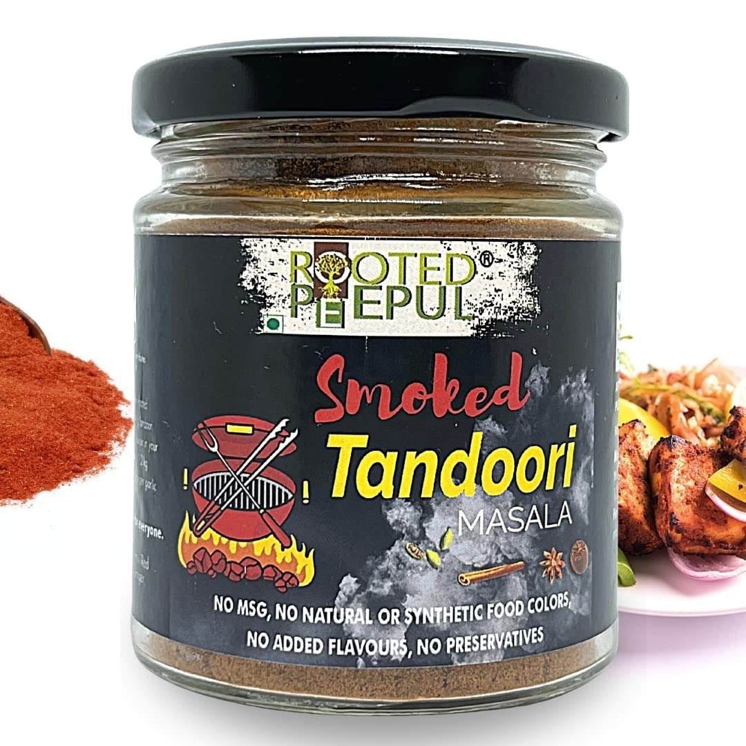 uk71cdM2zS4L-1.jpg Rooted Peepul Smoked Tandoori Masala | More Spice Less Chilli Spice Mix| No MSG , All Natural | 75g - Fast UK Delivery - Image 1