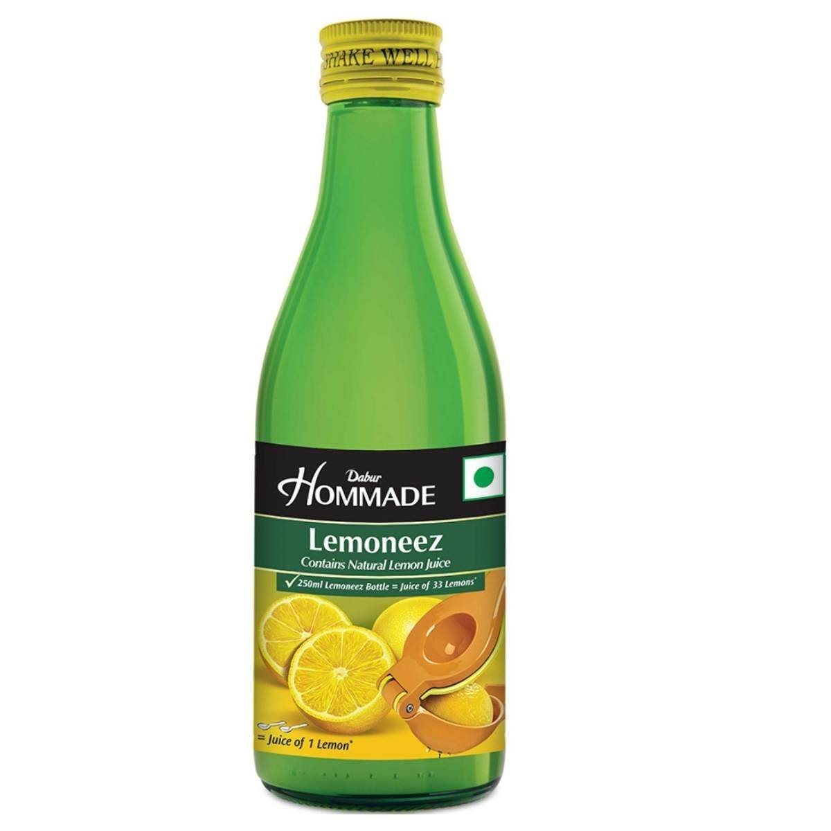 uk71cdjcxCeAL.jpg Dabur Hommade Lemoneez- Goodness of 33 lemons - 250 ml - Fast UK Delivery - Image 1