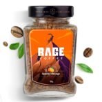 Rage Coffee Instant Sparky Orange Flavour with 100% Arabica Beans | Strong Aroma with Rich Taste | Helps in Boosting energy, Focus - 50g - Fast UK Delivery