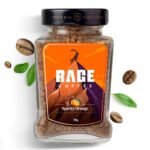 Rage Coffee Instant Sparky Orange Flavour with 100% Arabica Beans | Strong Aroma with Rich Taste | Helps in Boosting energy, Focus - 50g - Fast UK Delivery