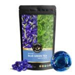 TEACURRY Blue Pea Flower Green Tea - 15 Pyramid Blue Pea Green Tea Bags | Helps with Weight Loss, Skin Glow, Hair Care, Brain Health | Butterfly Pea Green Tea - Fast UK Delivery
