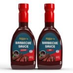 ABBIE'S BBQ Sauce Classic 510 g + BBQ Sauce Hot 510 g, Pack of 1 each, Perfect on the barbeque grill l Enjoy with Grilled Vegetables & honey glazed meats| Add to pizza sauce for smoky zing| Mix with Mozzarella cheese onto your Pizza Base - Fast UK Delivery