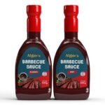 ABBIE'S BBQ Sauce Classic 510 g + BBQ Sauce Hot 510 g, Pack of 1 each, Perfect on the barbeque grill l Enjoy with Grilled Vegetables & honey glazed meats| Add to pizza sauce for smoky zing| Mix with Mozzarella cheese onto your Pizza Base - Fast UK Delivery