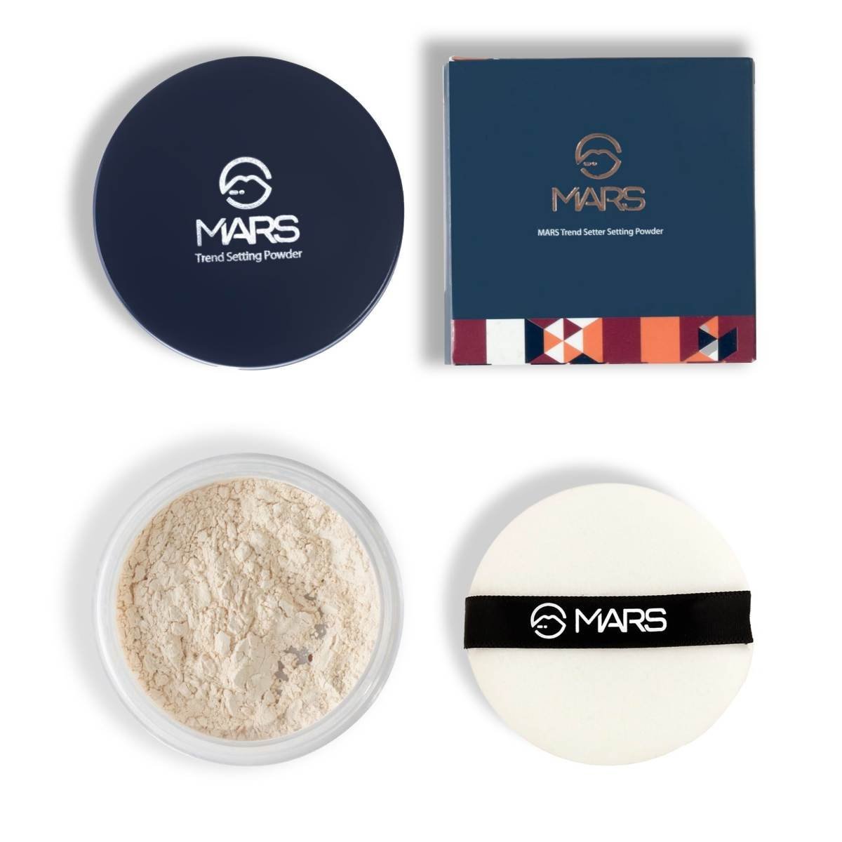 uk71etlEkPVCL-1-1.jpg MARS Trend Setting Loose Powder | Lightweight & Long Lasting | Ultra Fine Setting Powder For Face Makeup (8.0 Gm) (03-Soft Light), All, Matte, White - Fast UK Delivery - Image 1
