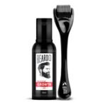 Beardo Beard & Hair Growth Oil 50ml & Derma Roller For Hair Growth 0.5 mm| Dermaroller | For Thicker & Longer Beard | Uneven, Patchy & Fast Beard Growth | For Stronger & Fuller Beard Hair - Fast UK Delivery