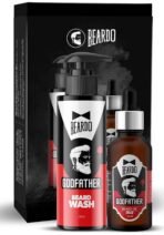 BEARDO Godfather Combo Beard Oil and Beard Wash For Men | Nourishment Cleanses | Purifying & Hydrating Skin Cleaner With Avocado, Argan Oil | Shiny Patchy & Fast Beard Growth - Fast UK Delivery