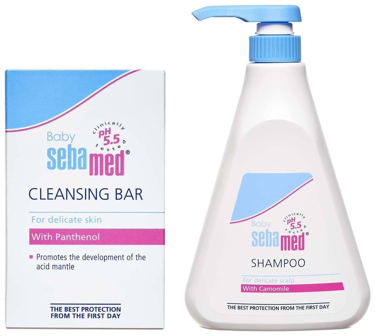 uk71fgnV0UQKL-1-1.jpg Sebamed Baby Cleansing Bar (150g) & Childrens' Shampoo, 500ml Combo - Fast UK Delivery - Image 1