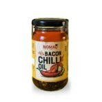 Nomad Food Project | Bacon Chilli Oil (180 gms) | Made with real Bacon | Garlicky, Umami, and Spicy | Perfect for momos, stir-fries, pizza, noodles, and more. - Fast UK Delivery