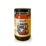 Nomad Food Project | Bacon Chilli Oil (180 gms) | Made with real Bacon | Garlicky, Umami, and Spicy | Perfect for momos, stir-fries, pizza, noodles, and more. - Fast UK Delivery