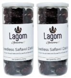 Lagom Gourmet Seedless Safawi Dates 1 Kg | Saudi Arabia Dates | All Natural | No Preservatives | No Added Sugar | Gluten Free Vegan Plant Based Non Gmo Dates Dry Fruits Khajur| Khejur - Fast UK Delivery