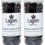 Lagom Gourmet Seedless Safawi Dates 1 Kg | Saudi Arabia Dates | All Natural | No Preservatives | No Added Sugar | Gluten Free Vegan Plant Based Non Gmo Dates Dry Fruits Khajur| Khejur - Fast UK Delivery