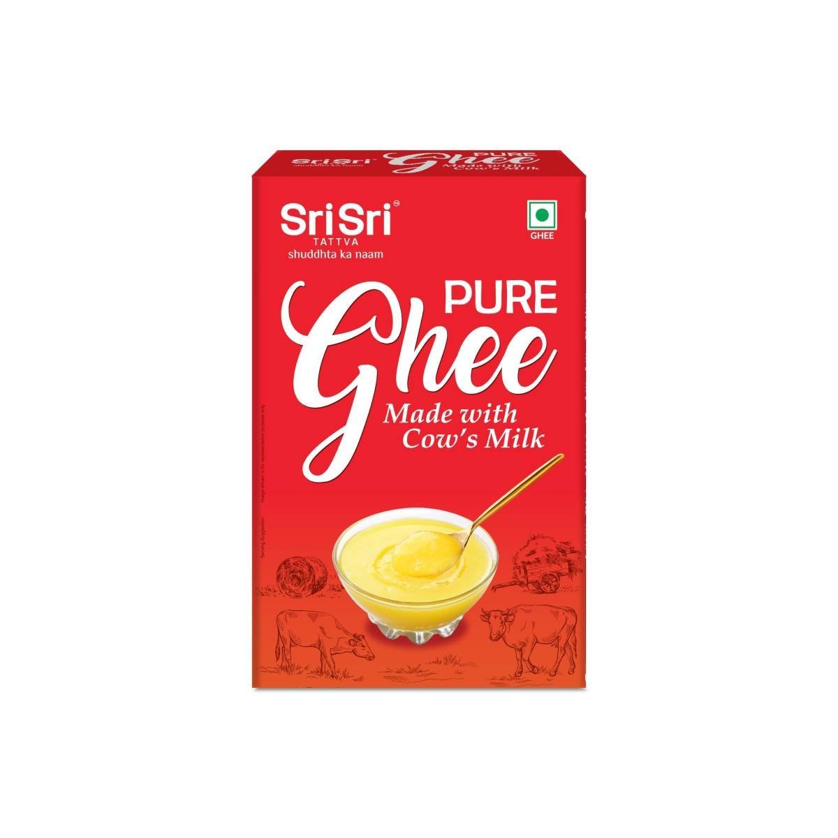 uk71gxc8XK8bL.jpg Sri Sri Tattva Shuddhta ka naam Pure Ghee, 1L - Made with Cow's Milk | Tetrapack | Highly Nutritious | Good for Digestion | Rich in Vitamin A & E | Supports bone & joint health | Rich Taste - Fast UK Delivery - Image 1