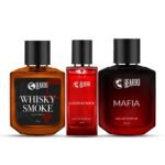 Beardo Whiskey Smoke, Godfather & Mafia Perfume For Men Edp 50Ml X 3 | Strong & Long Lasting Fresh Scent Fragrance |Aromatic, Spicy, Woody Eau De Parfum | Christmas gift for men | Gift For Friends | Gift fot Men - Fast UK Delivery