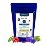 Golden Tips Blue Myriad Infusion Tea, Dried Butterfly Pea Flower, Premium Zipper (100gm-50 cups) - Fast UK Delivery