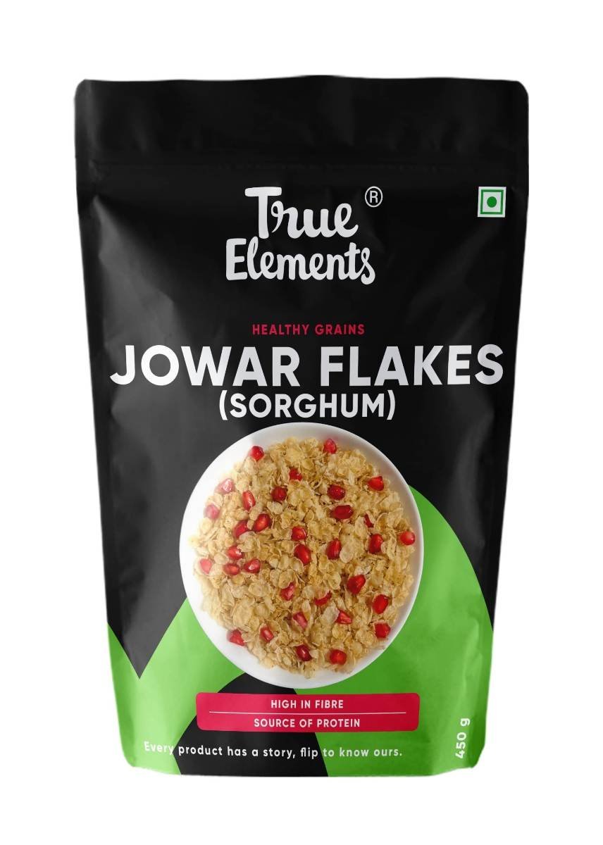 uk71hUJT4oc1L-1.jpg True Elements Jowar Flakes 450gm - Plain Jowar Flakes | Fiber Rich Jowar Flakes | Millet Flakes for Breakfast | Healthy Cereal for Breakfast | Gluten Free - Fast UK Delivery - Image 1