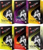 KamaSutra Honeymoon Combo With Exciting Flavours Condoms Condom (Pack of 6, 60S) - Fast UK Delivery