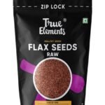 True Elements Flax Seeds 500g - Alsi Seeds | Flax Seeds for Hair Growth | Raw Seeds for Eating | Source of Iron & Dietary Fibre | Rich in Protein - Fast UK Delivery