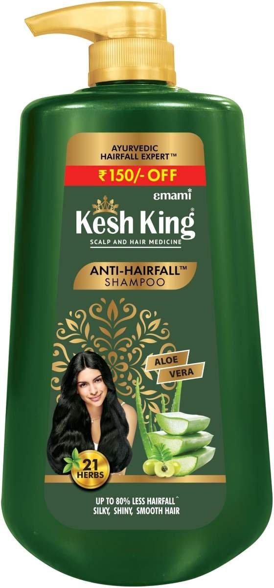uk71i-wGMRuL-1-1.jpg Kesh King Ayurvedic Anti-Hairfall Shampoo | Reduces hairfall | 21 Ayurvedic herbs | No Paraben & No Silicon | Enriched with Aloe Vera, Bhringraja & Amla | 1000 ml - Fast UK Delivery - Image 1