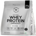 Wellbeing Nutrition 100% Raw Whey Protein Concentrate (Unflavoured) | 27g Protein, 12.7g EAA, 6g BCAA | 4B CFU Probiotics & Natural Digestive Enzymes | No Bloating, Easy to Digest | 1kg