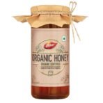 Dabur Raw Organic Honey 500g | 100% Pure and Natural | NPOP Organic Certified | Raw , Unprocessed , Unpasteurized Honey | No Sugar Adulteration - Fast UK Delivery
