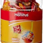 Dabur Honitus Cough Drops, Ginger (100 Tablets - 220/250g) | Provides Effective Relief From Cough And Sore Throat, (Weight May Vary) - Fast UK Delivery