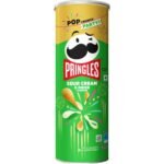 Kellogg's Pringles Sour Cream & Onion Jar, Potato Chip, 107 Gram - Sour Cream & Onion - Fast UK Delivery