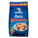 Quaker Oats 1.5kg, Rolled Oats Natural Wholegrain, Nutritious Breakfast Cereals, Dalia Porridge, Easy to Cook - Fast UK Delivery