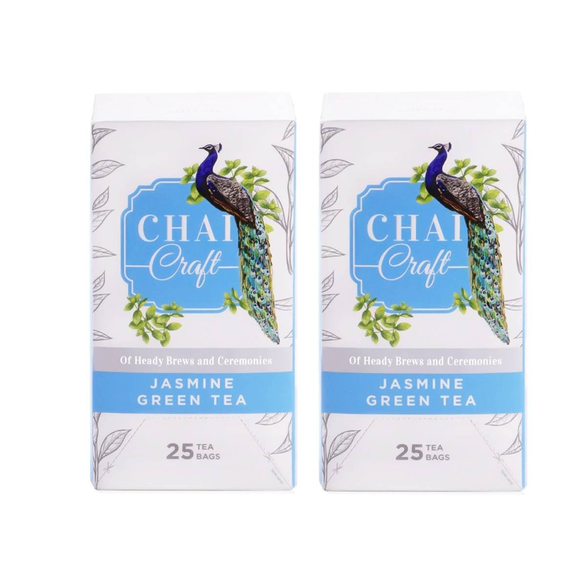 uk71kHp389NxL-1-1.jpg Chai Craft Jasmine Green Tea (50 Teabags) I For Calm Mind and Relaxation | Made with 100% Whole Leaf, Natural Jasmine Flowers & Natural Flavors I Pack of 25X2 boxes - Fast UK Delivery - Image 1
