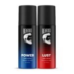 Beardo Power & Lust Perfume Body Spray (Set of 2) Get compliments with Long lasting Fougere, Aromatic Deodorant Brand | Christmas gift for men | Gift For Friends | Gift for Men - Fast UK Delivery