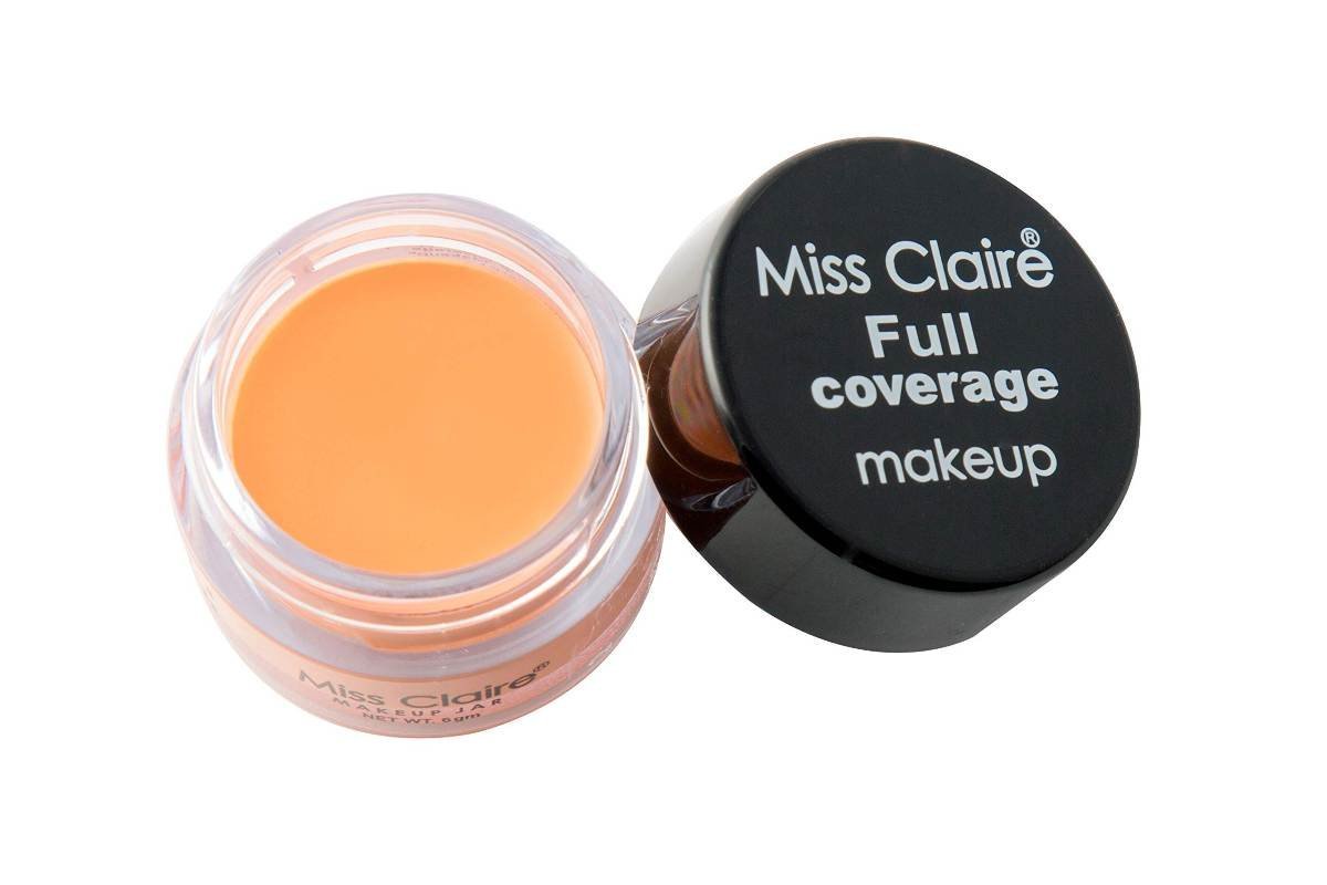 uk71l8cPBk-RL-1-1.jpg Miss Claire Cream Miss Claire Full Coverage Makeup + Concealer #12, Orange, 6 grams Natural finish Orange 6 g - Fast UK Delivery - Image 1