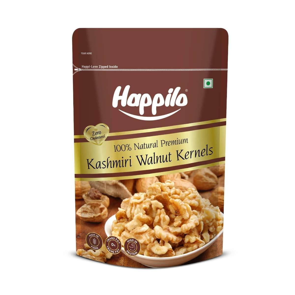 uk71lBhHpbcL-1.jpg Happilo Premium 100% Natural Kashmiri Walnuts Kernels, 200g, Dry Fruits - Fast UK Delivery - Image 1
