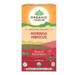 ORGANIC INDIA Moringa Hibiscus 25 Tea bags (Pack of 1) - Fast UK Delivery