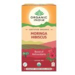 ORGANIC INDIA Moringa Hibiscus 25 Tea bags (Pack of 1) - Fast UK Delivery