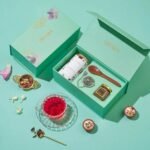 ISVARA Tea Gifts - Tea Gift Set, The Herb Basket Tea Box, Amethyst gem Tea Filter, Forest Honey and Sheesham Wood Spoon - Fast UK Delivery