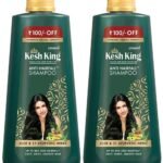 Kesh King Ayurvedic Anti Hairfall Shampoo| Reduces hairfall | 21 Natural Ingredients |No Paraben & No Silicon | With the goodness of Aloe Vera, Bhringraja and Amla for Silky, Shiney - 600 ml - Fast UK Delivery