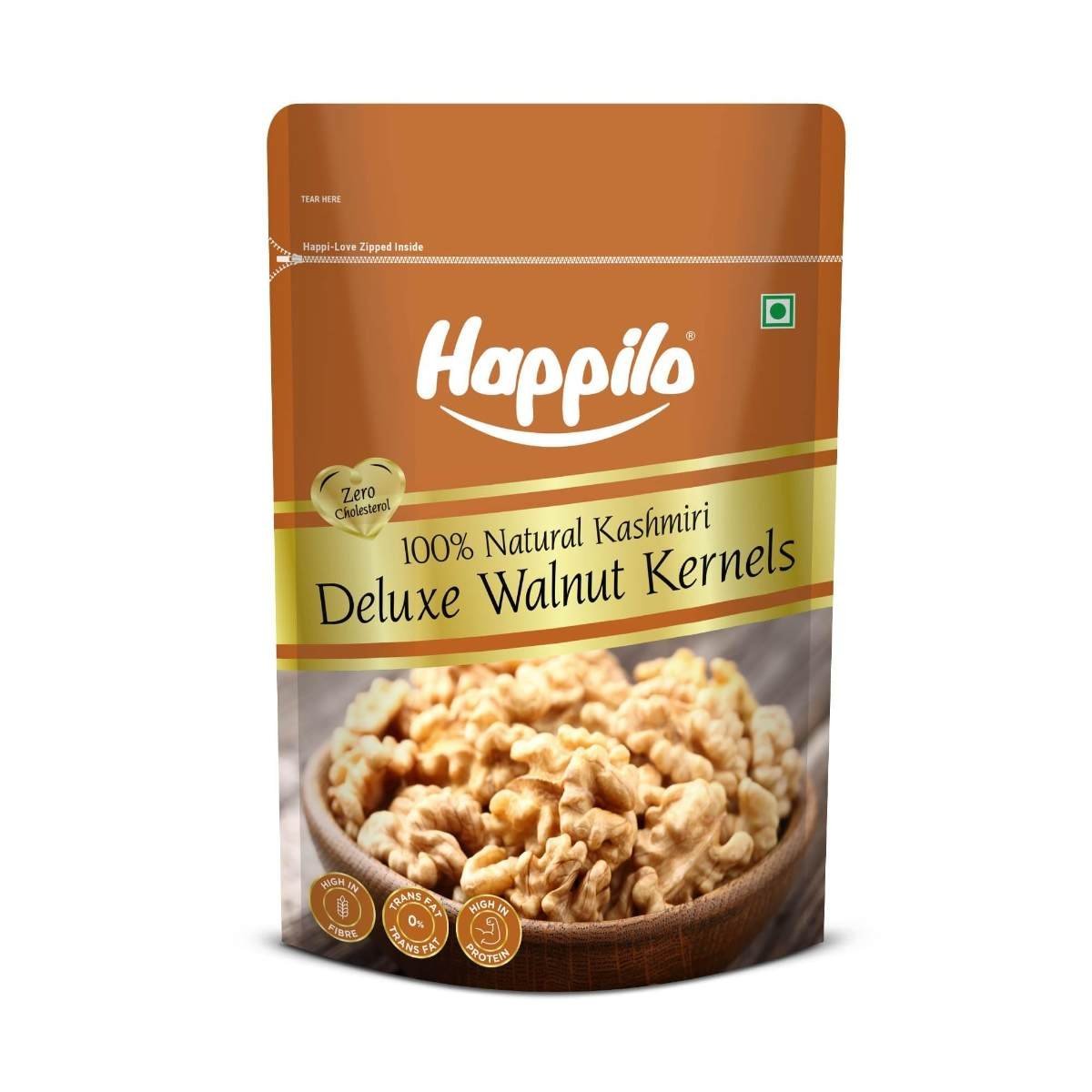 uk71lOZc81MVL-1-1.jpg Happilo Deluxe 100% Natural Dried Kashmiri Walnut Kernels, 200g - Fast UK Delivery - Image 1