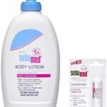 SebaMed Baby Body Lotion, For All Skin Types, 400 ml & SPF 30 Lip Defense Stick, 4.8g - Fast UK Delivery