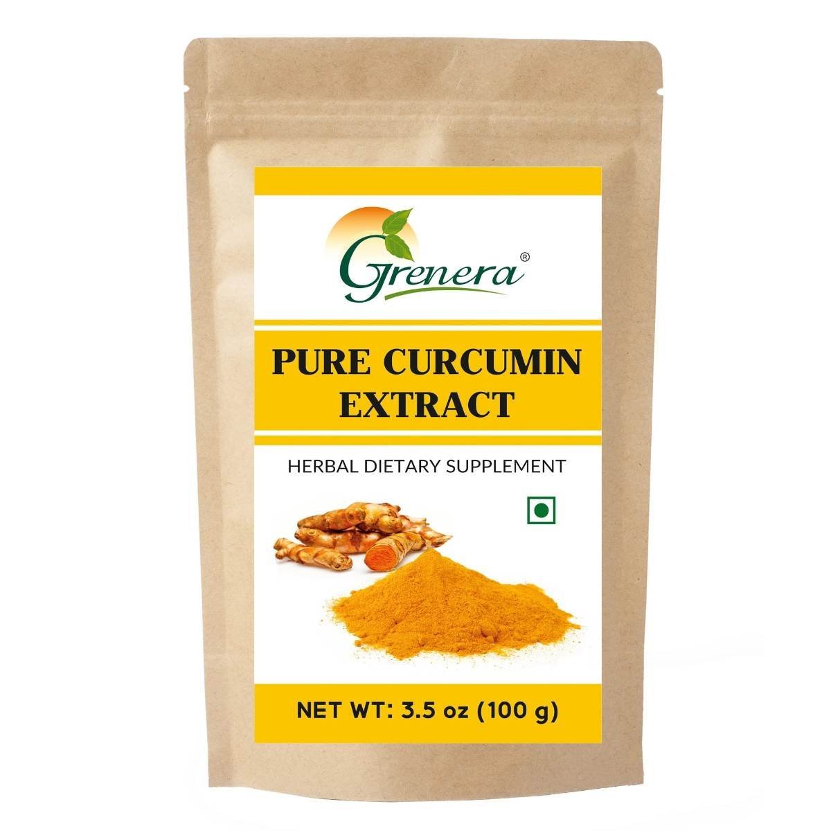 uk71lghP3ZG3L-1.jpg Grenera Pure Curcumin Extract Powder (Superior Turmeric Extract, 95% Curcuminoids) Immune & Joint Support, 100 grams - Image 1