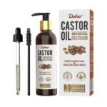 Dabur Castor Oil - 200ml | 100% Natural Cold Pressed Oil | Promotes Hair Growth, Hydrates Skin & Reduces Wrinkles | No Mineral Oil & Silicones - Fast UK Delivery