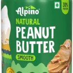 ALPINO Natural Peanut Butter Smooth 1kg - 100% Roasted Peanuts - 30g Protein, No Added Sugar & Salt, non-GMO, Gluten Free, Vegan Plant Based, Unsweetened Peanut Butter Creamy - as Seen on Shark Tank India - Fast UK Delivery