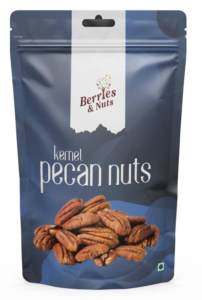uk71mJnLJ3O5L-1-1.jpg Berries And Nuts Premium American Pecan Nuts 600 Grams | Crunchy Nuts, Rich in Protein & Fibre, Pecans | 3 Pack of 200 Grams - Fast UK Delivery - Image 1